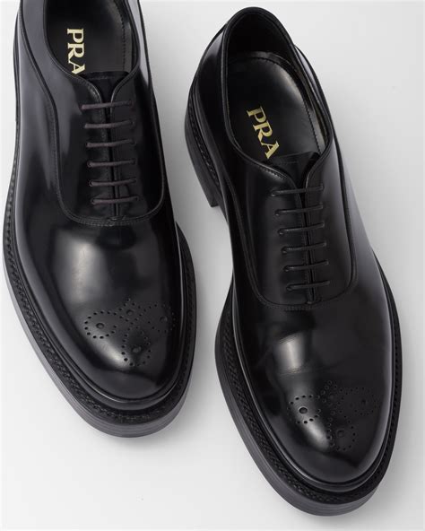 scarpeoxcford marrone prada|Prada Oxford Shoes .